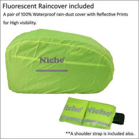 100% vandtæt fluorescerende-farvet regnslag